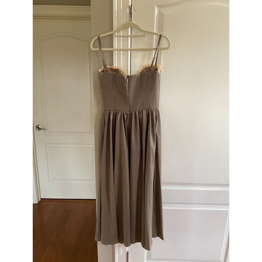 Lace Made Wheatfall Manor Dress Brown Houndstooth Size Small New With Tags - Picture 7 of 8